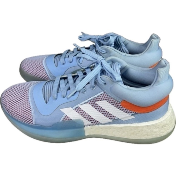 Adidas Marquee Boost Low 'Glow Blue' Basketball Athletic Shoes - Picture 1 of 12